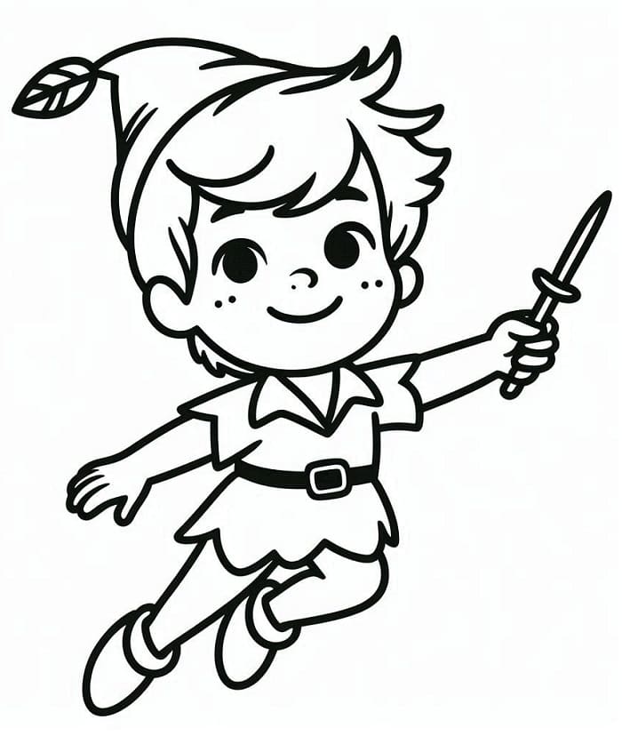 Peter Pan stampabile da colorare