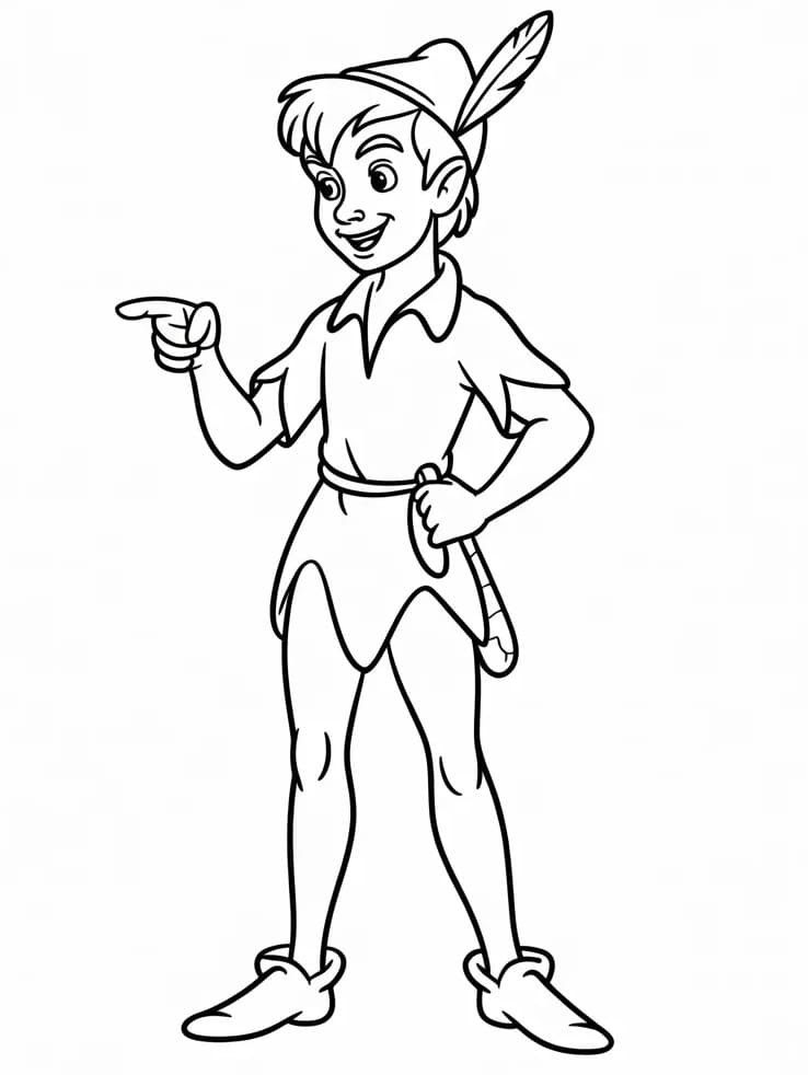 Peter Pan da colorare
