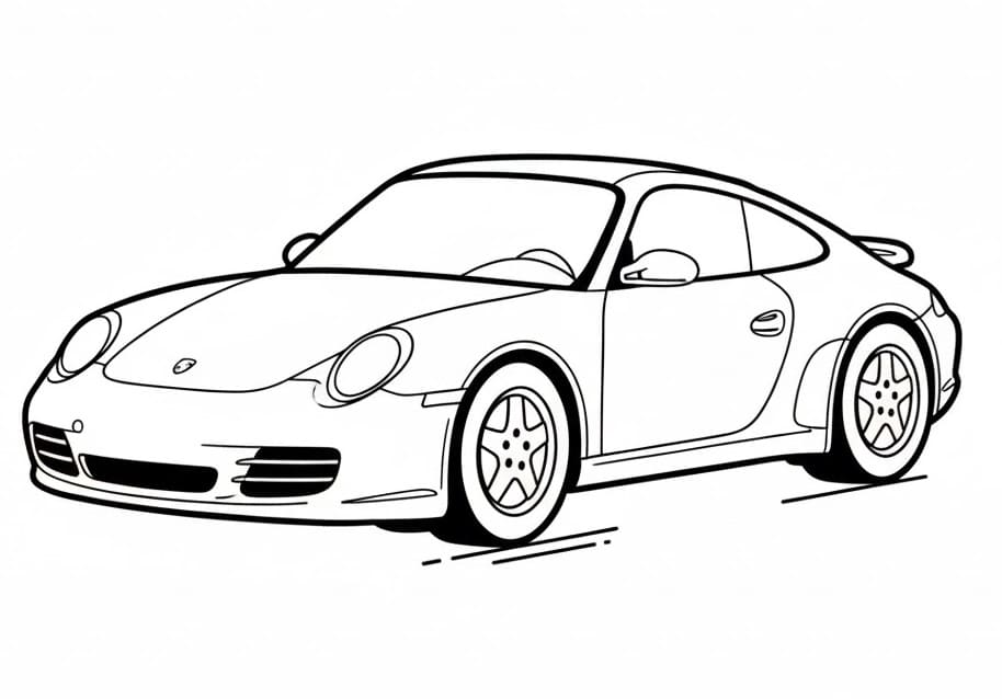 Porsche bella da colorare