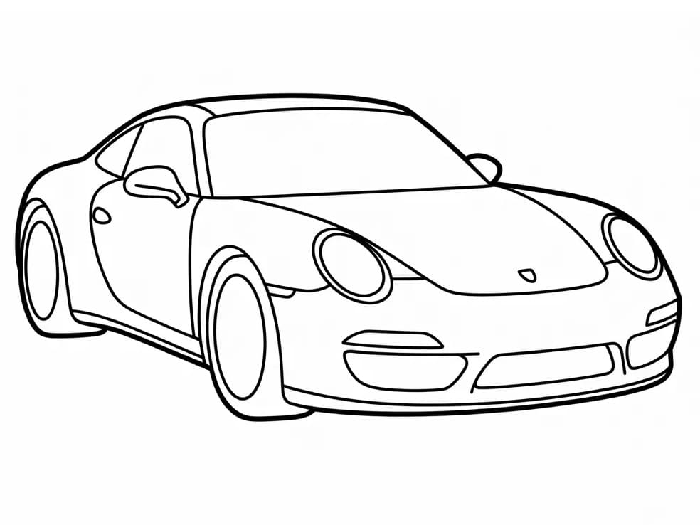 Porsche di base da colorare