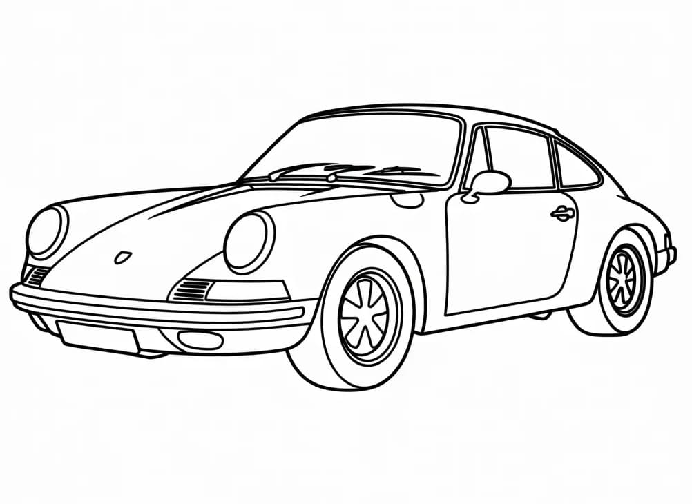 Porsche facile da colorare