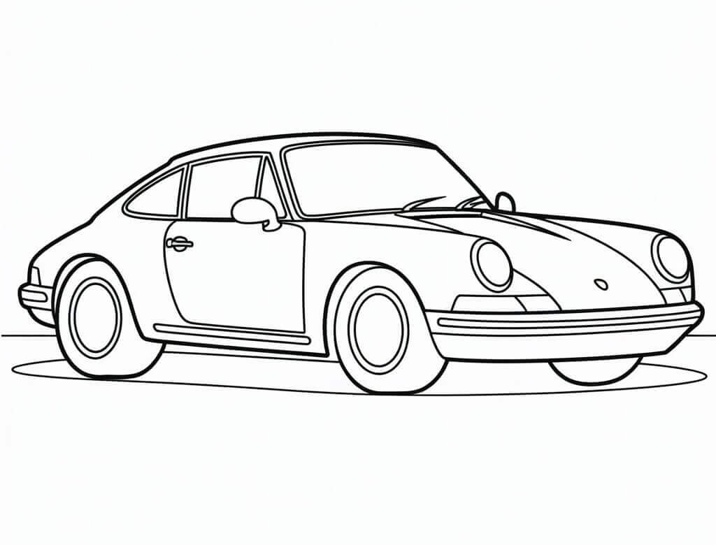 Porsche gratuita da colorare