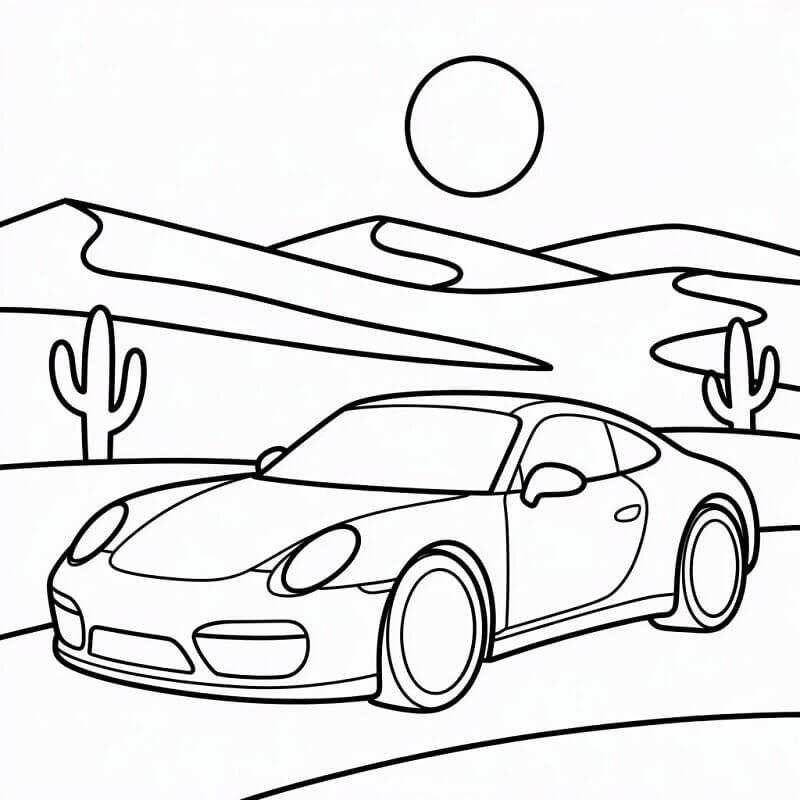 Porsche da colorare