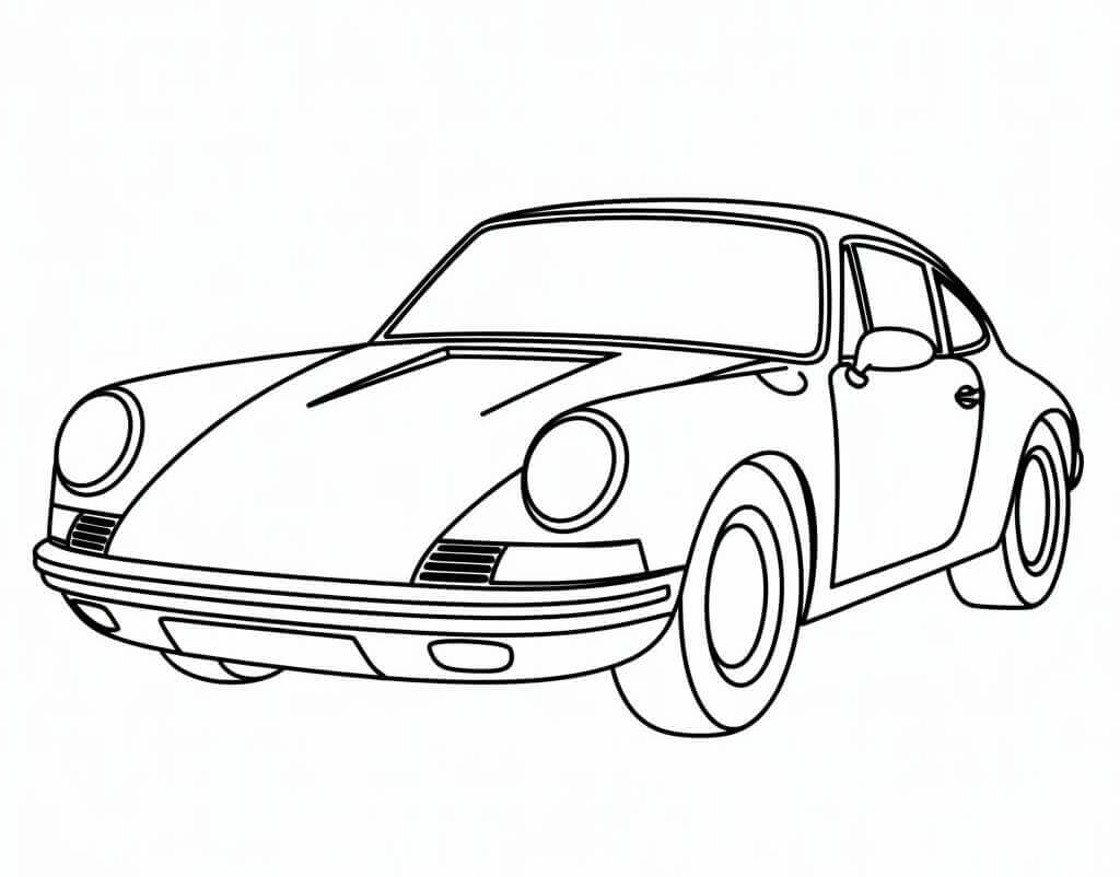 Porsche piacevole da colorare