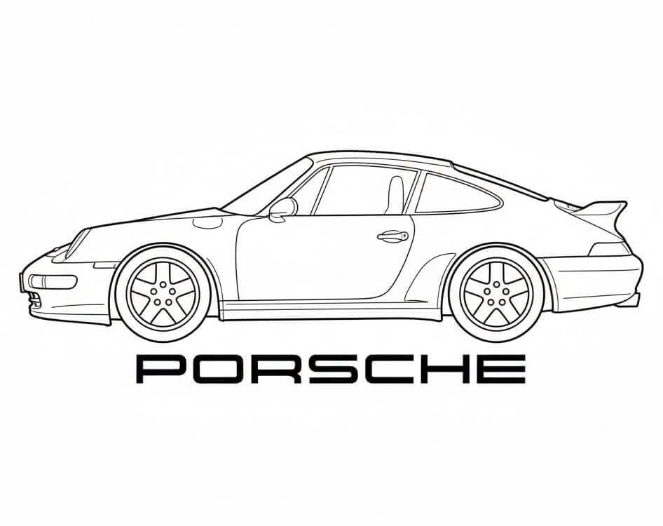 Porsche senza costo da colorare