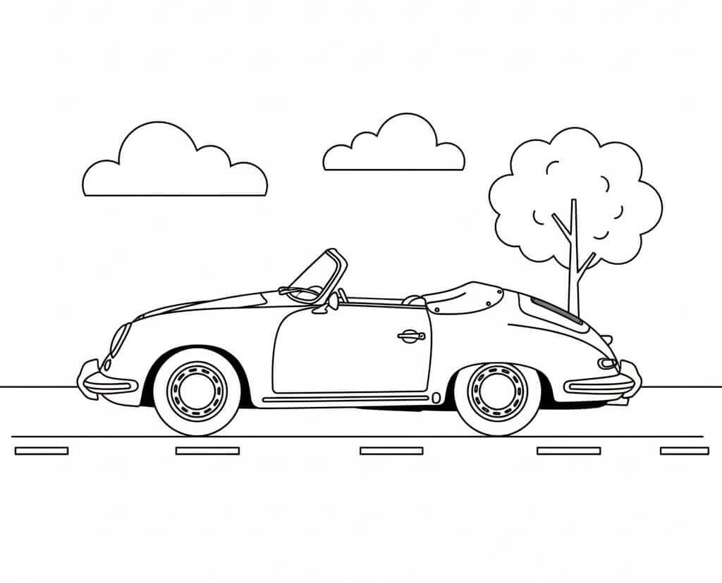 Porsche sorprendente da colorare