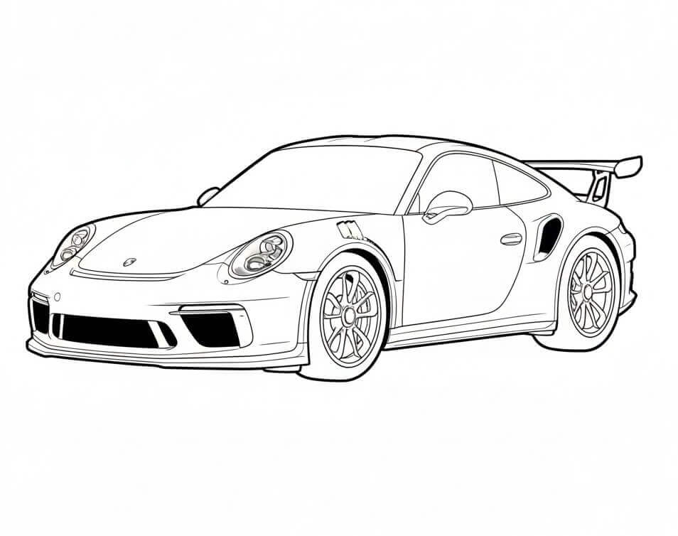 Porsche stampabile gratis da colorare