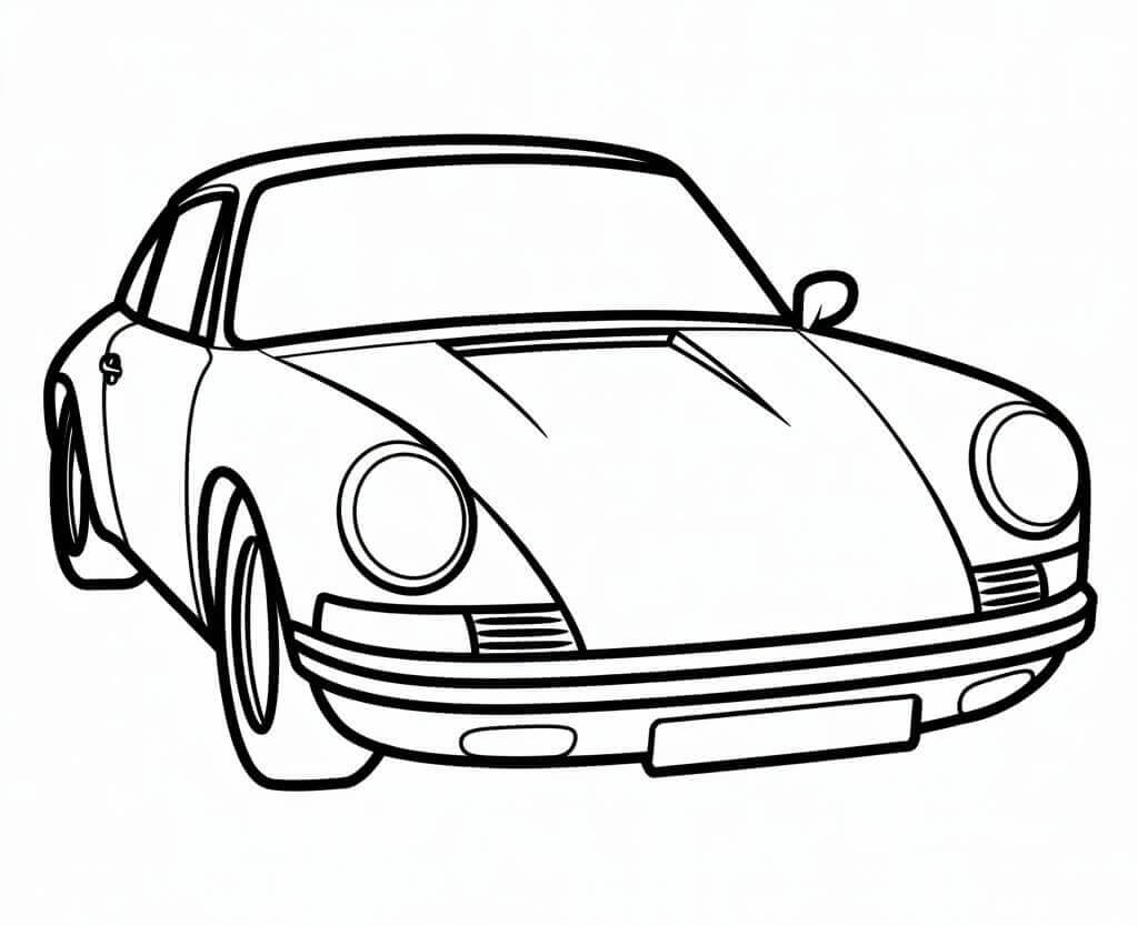 Porsche stampabile gratuita da colorare