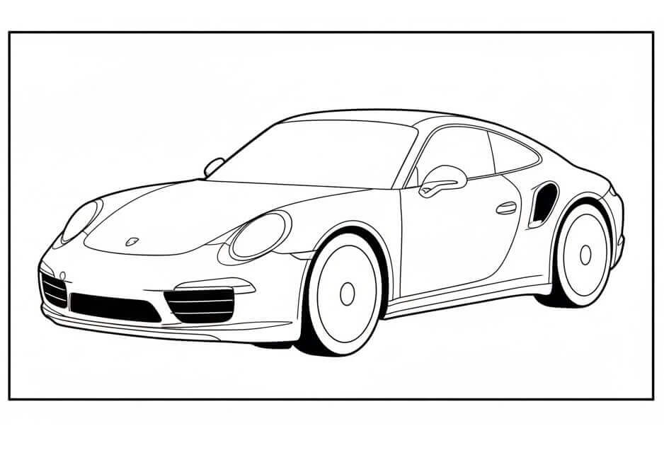 Porsche stampabile da colorare