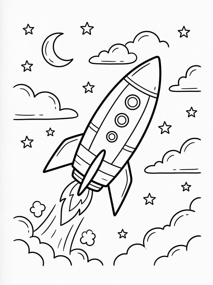 Razzo Figo da colorare