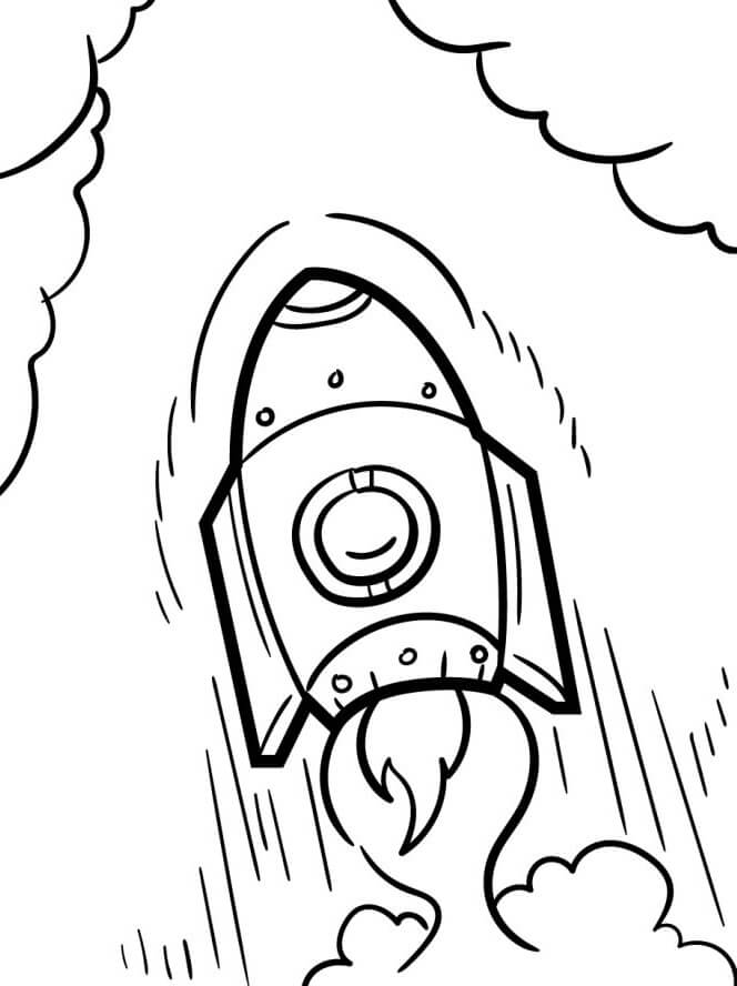 Razzo Gratis per Bambini da colorare