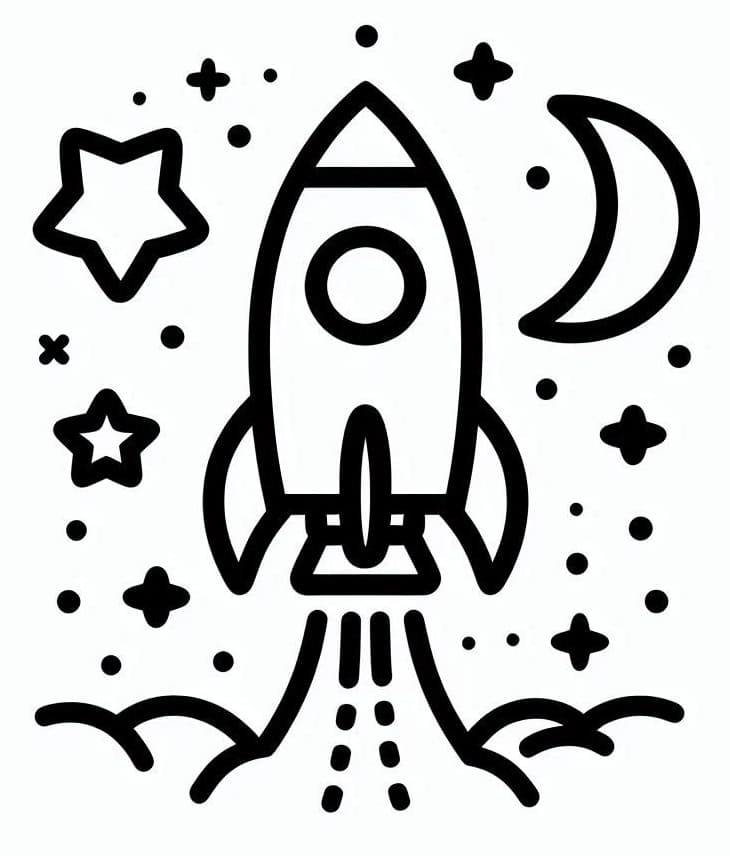 Razzo Gratuito da colorare