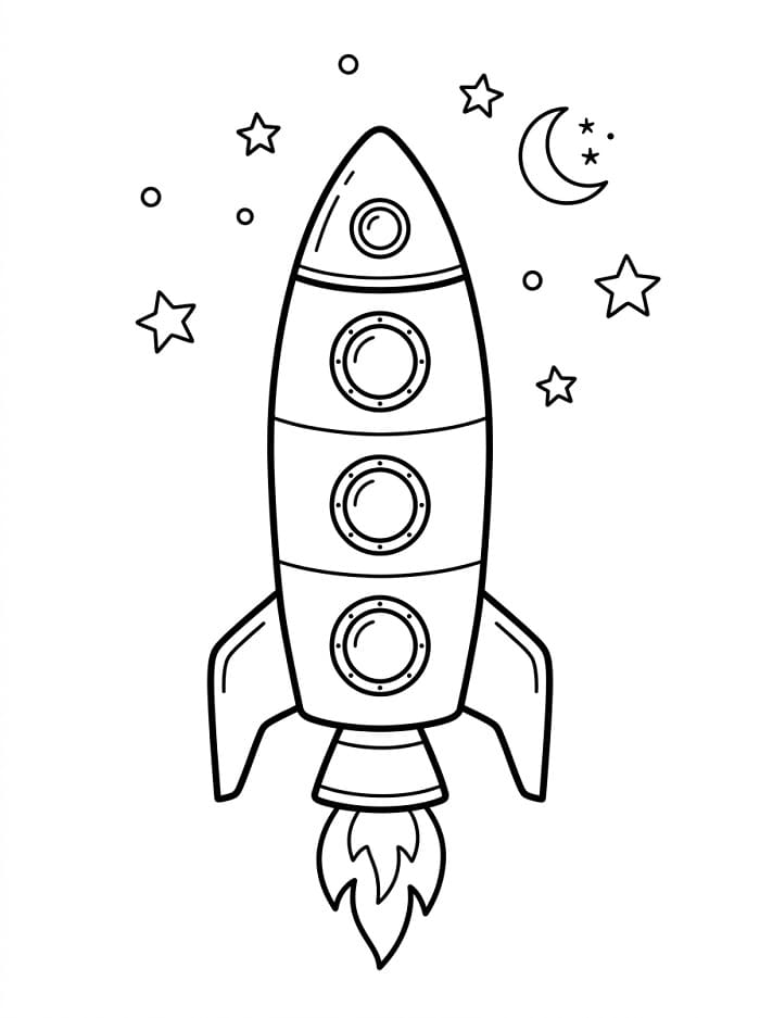 Razzo Grazioso da colorare