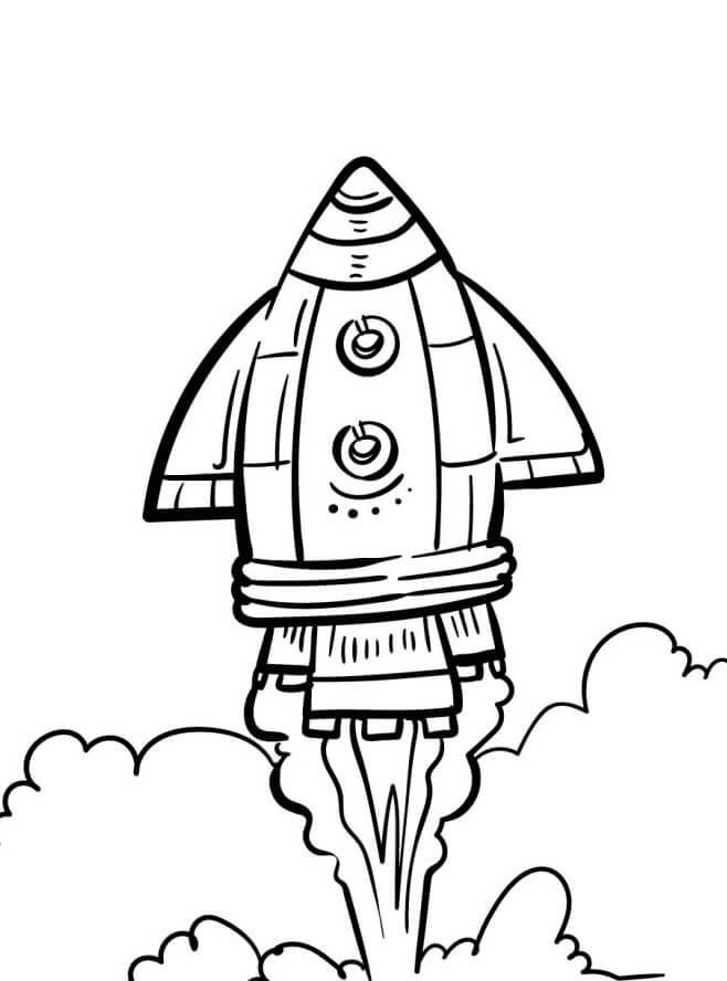 Razzo Immagine Gratis da colorare