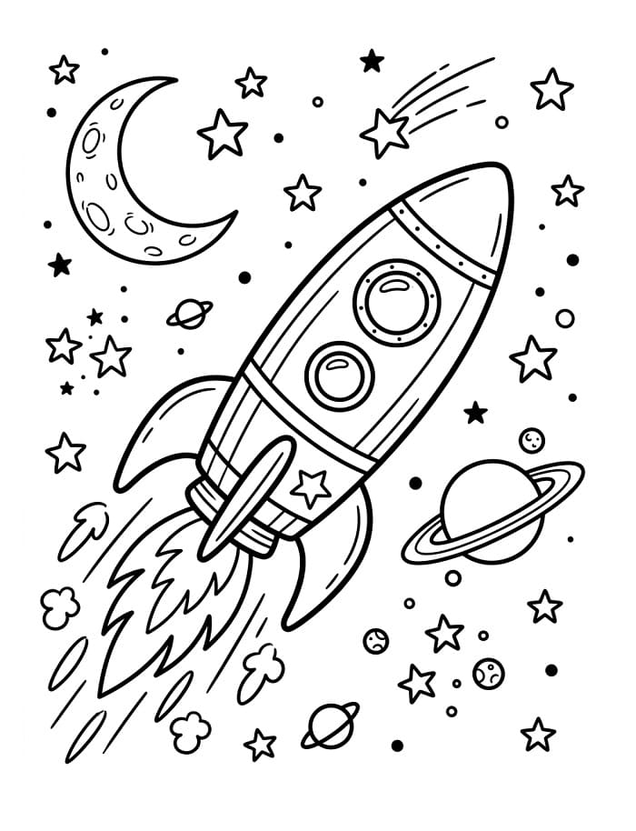 Razzo Normale da colorare