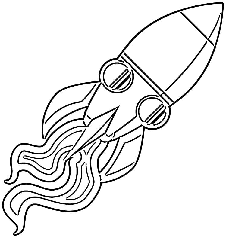 Razzo Regalo da colorare