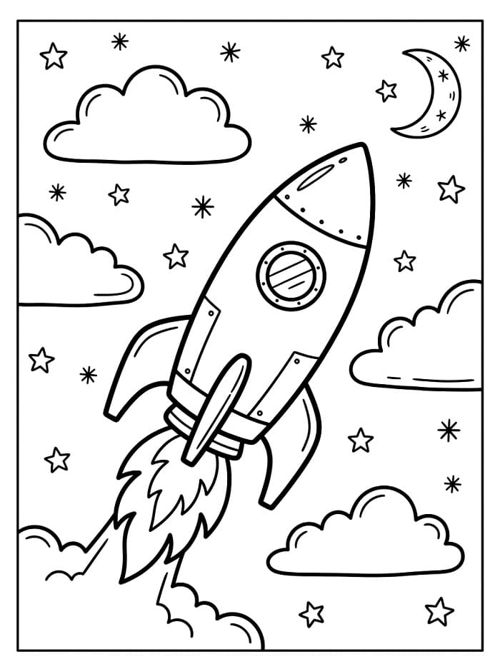 Razzo Spaziale da colorare
