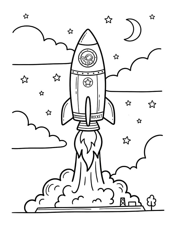 Razzo Straordinario da colorare