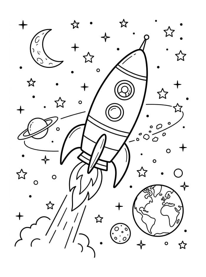 Razzo Volante da colorare