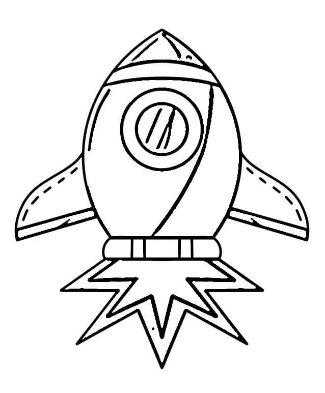 Razzo per Bimbi di 2 Anni da colorare