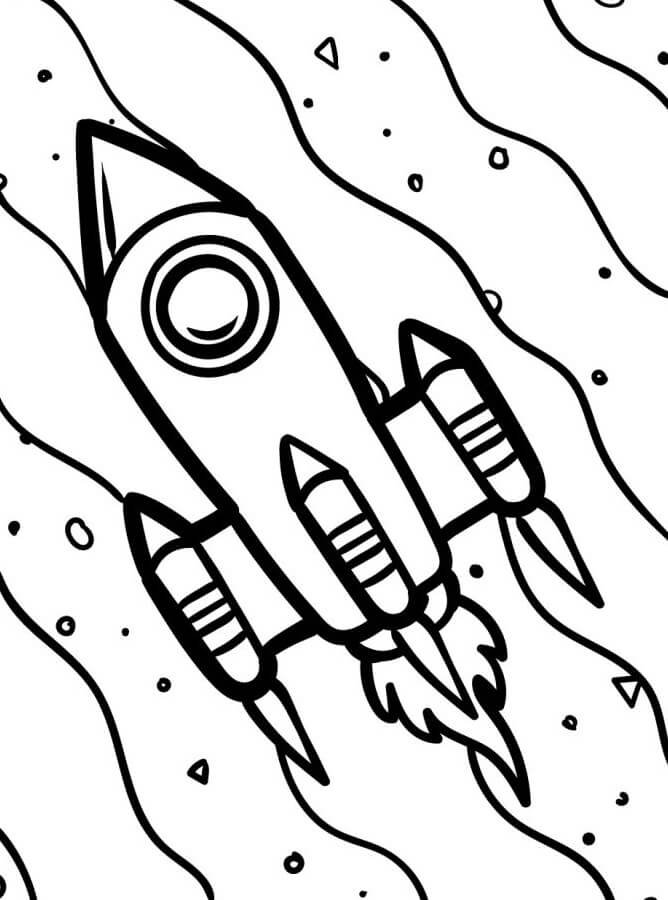 Razzo per Bimbi di 6 Anni da colorare