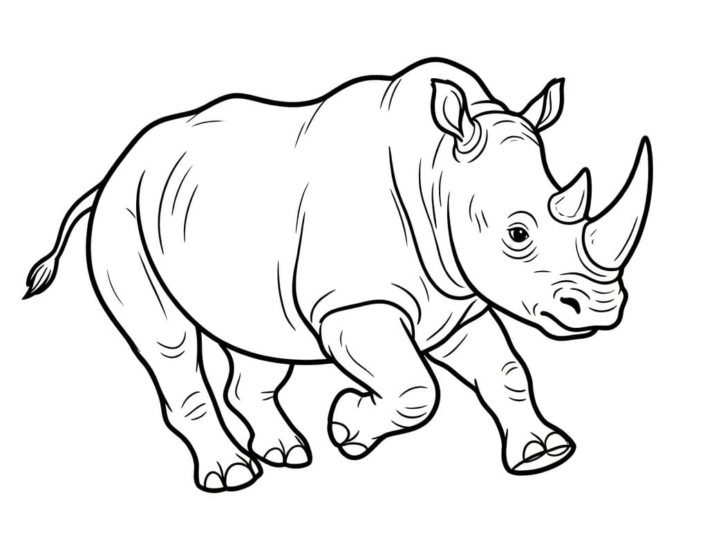 Rinoceronte da colorare