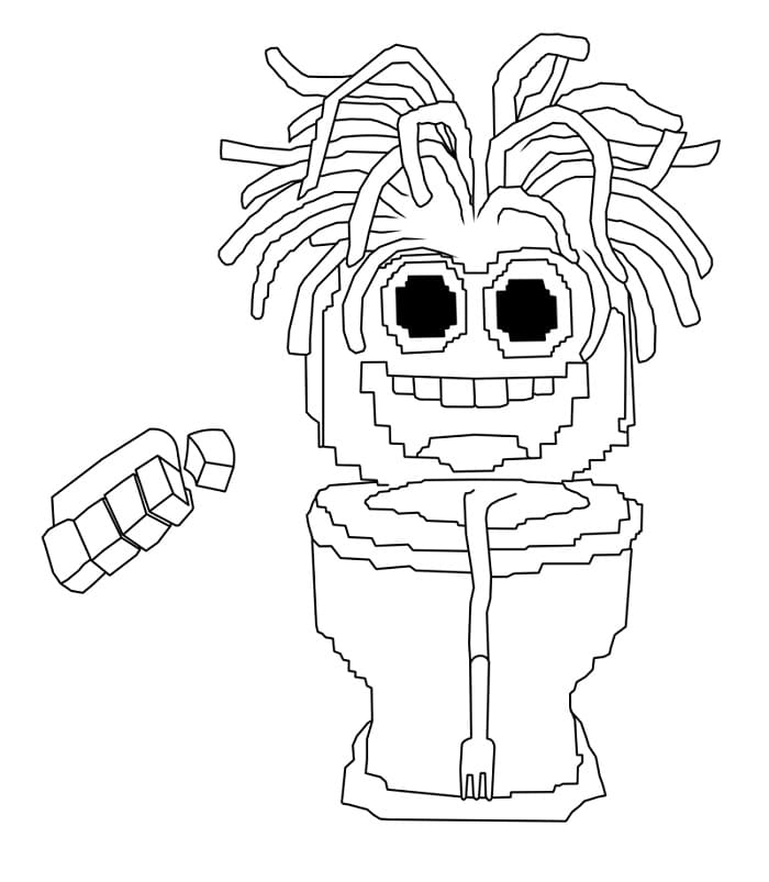 Spaghetti Tualetti Steal a Brainrot da colorare