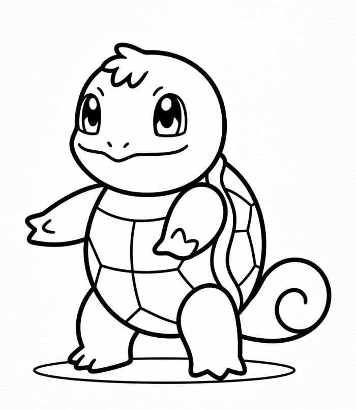 Squirtle Adorabile da colorare