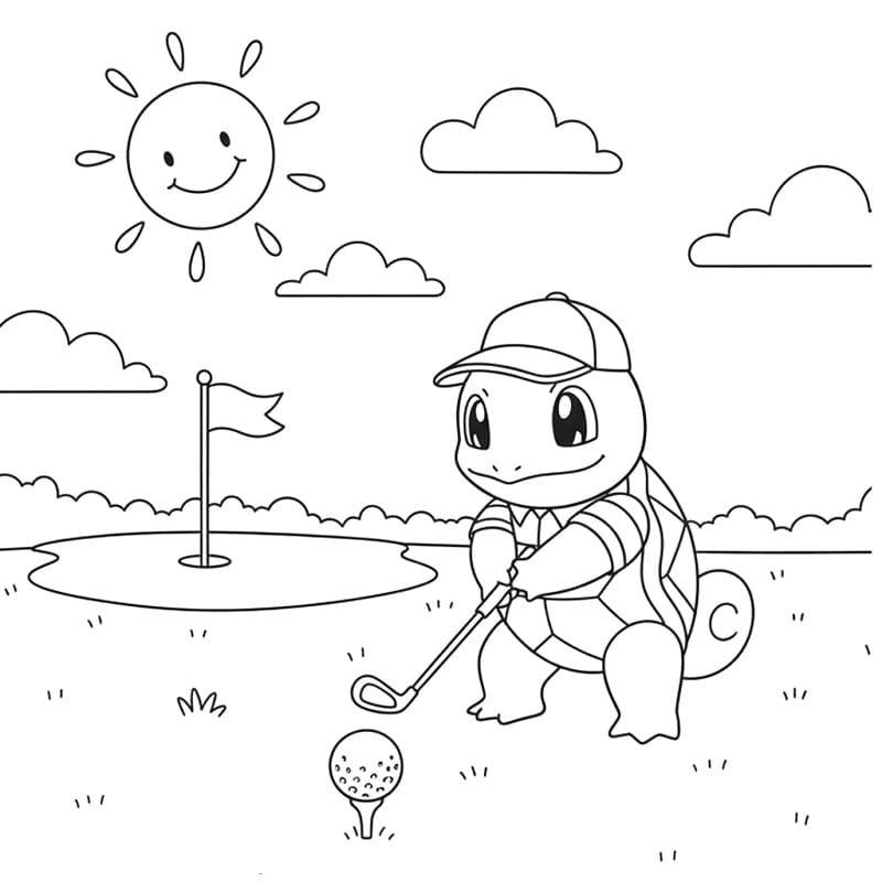 Squirtle Cartone da colorare