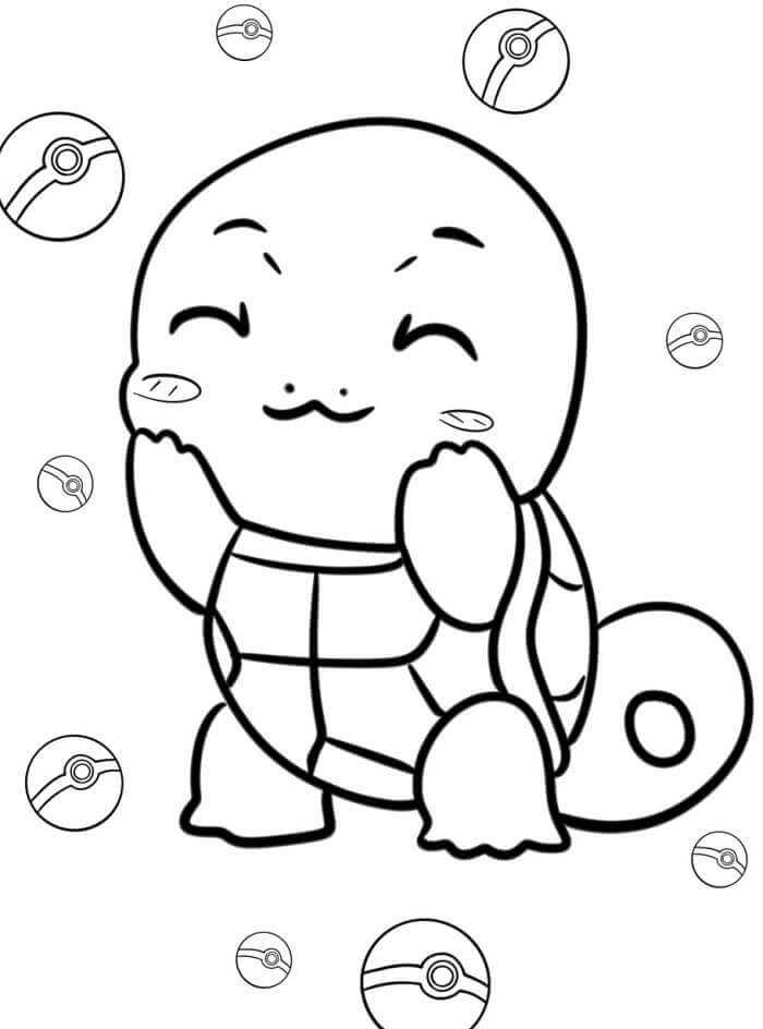 Squirtle Immagine Stampabile da colorare