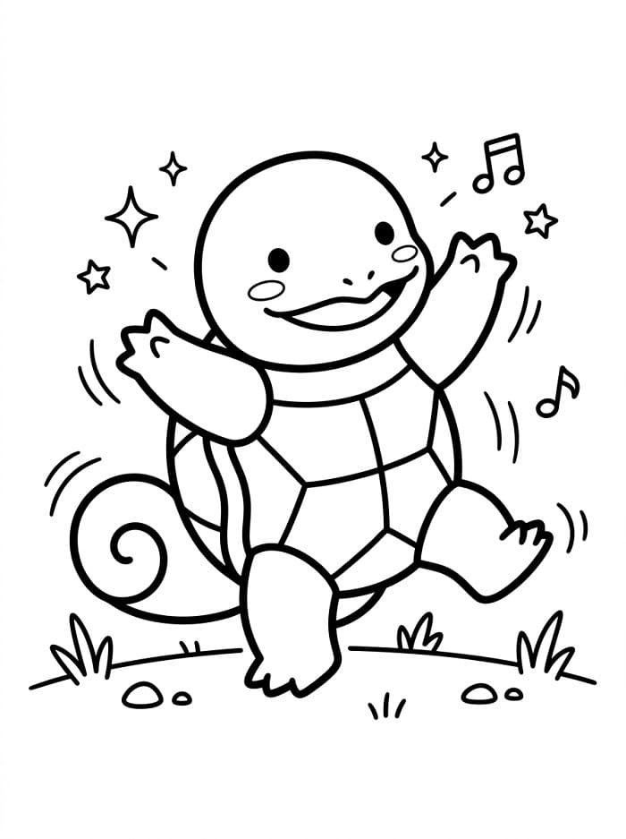 Squirtle Incantevole da colorare