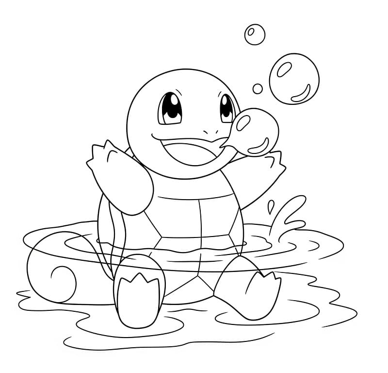Squirtle da Pokemon da colorare