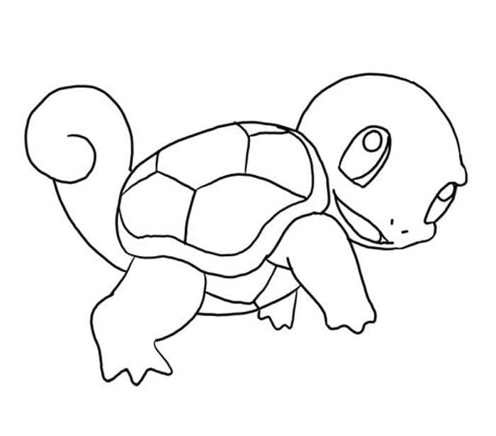 Squirtle per Bimbi di 2 Anni da colorare