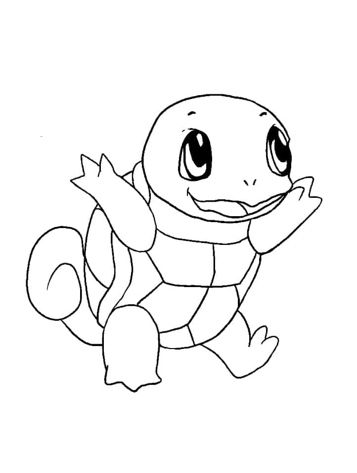 Squirtle per Bimbi di 3 Anni da colorare