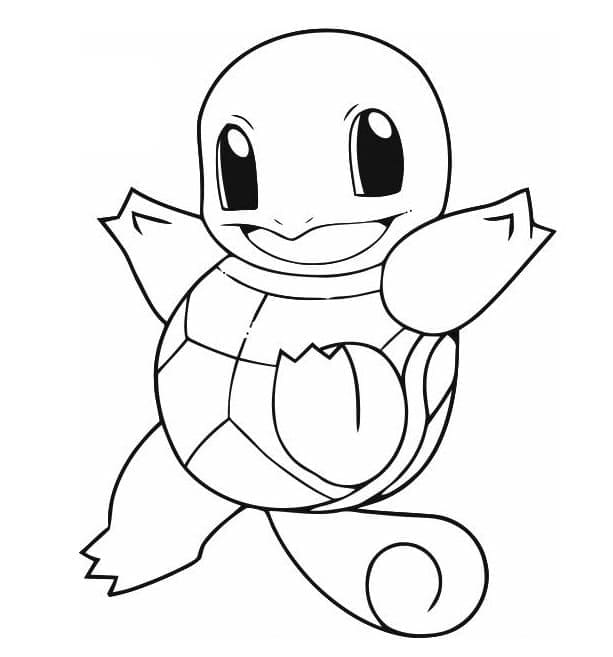 Squirtle per Bimbi di 5 Anni da colorare