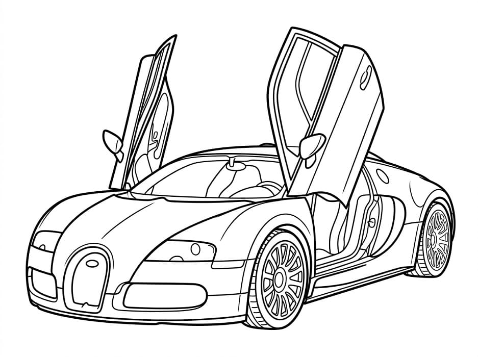 Stampa Bugatti da colorare