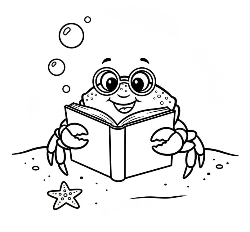 Stampa Granchio da colorare