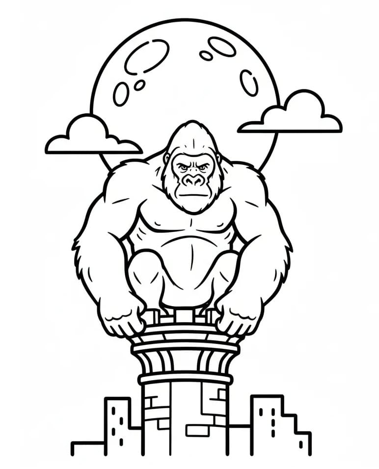 Stampa King Kong da colorare