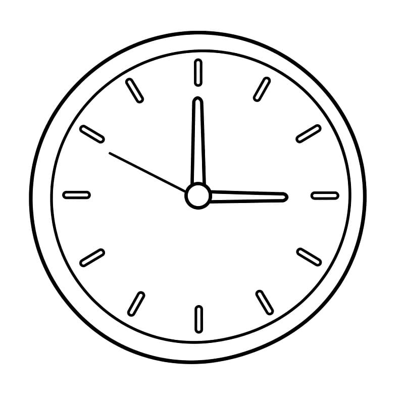 Stampa Orologio da colorare