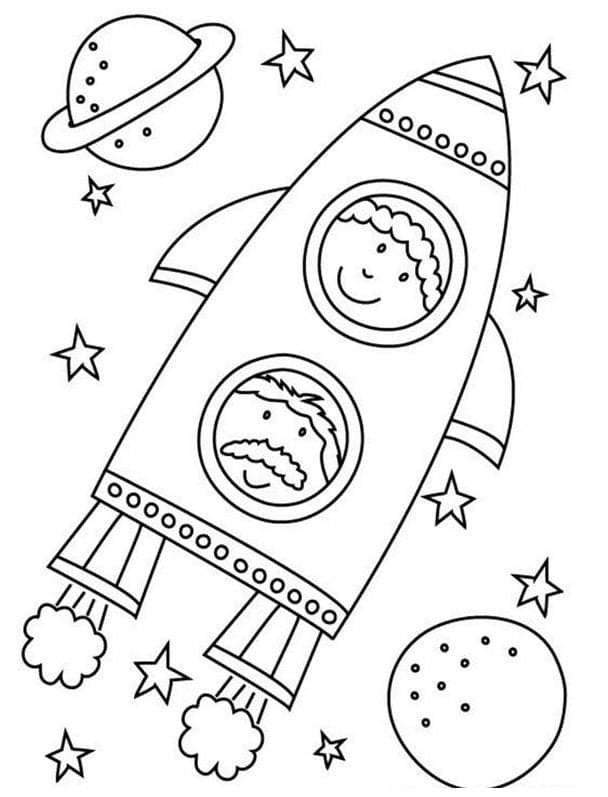 Stampa Razzo da colorare