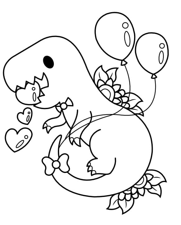 Stampa T-rex da colorare