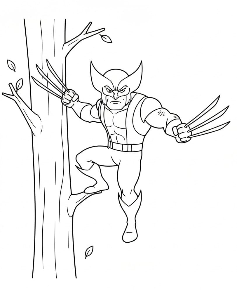 Stampa Wolverine da colorare