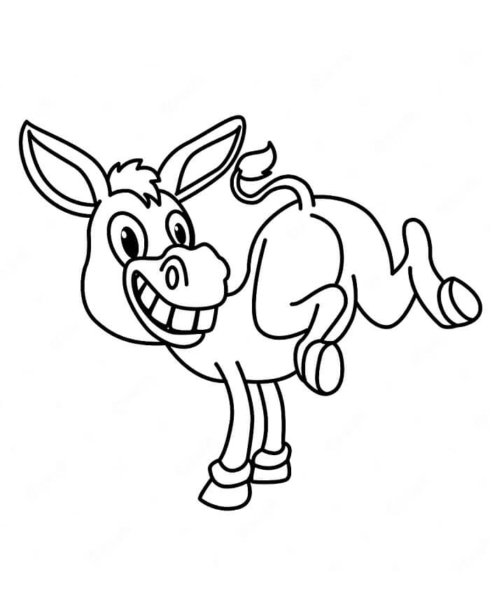 Stampabile Asino Omaggio da colorare