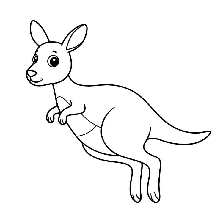 Stampabile Canguro Omaggio da colorare