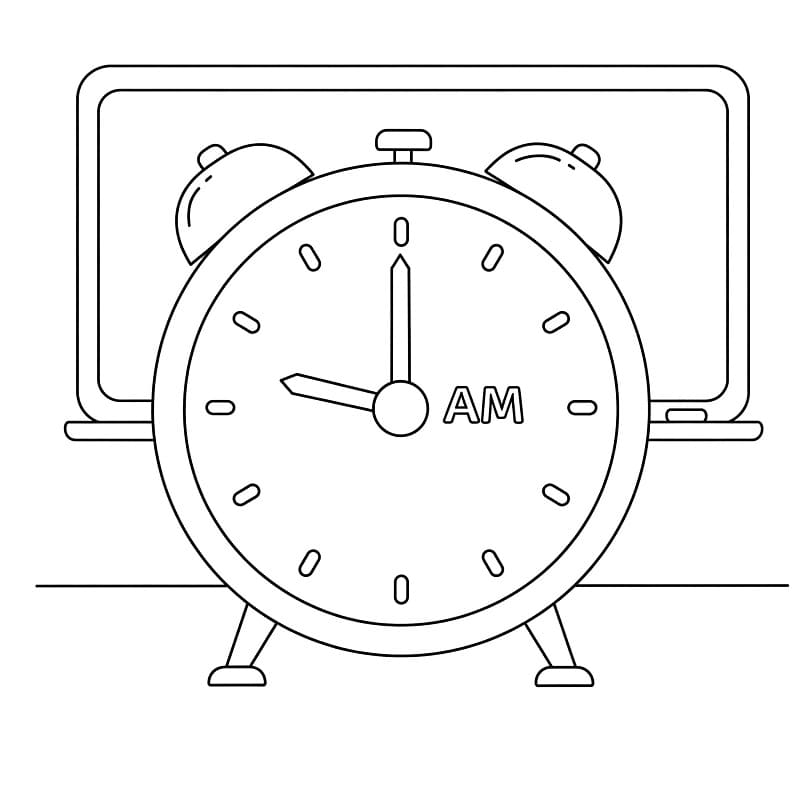 Stampabile Gratis Orologio da colorare