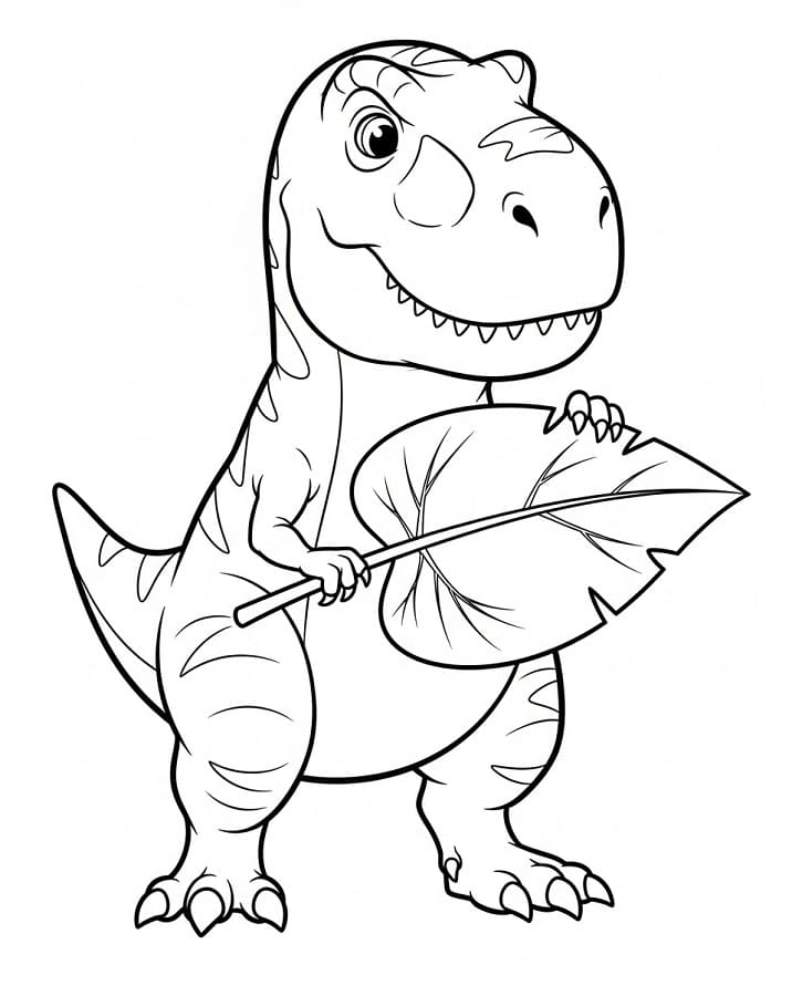 Stampabile Gratis T-rex da colorare