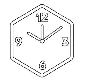 Stampabile Orologio Omaggio da colorare