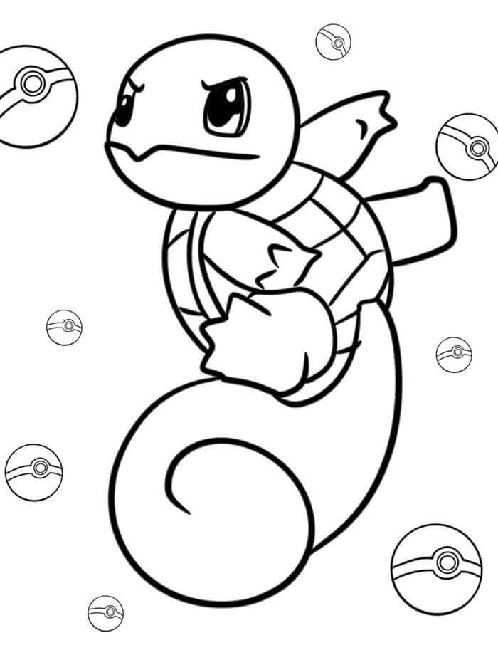 Stampabile Squirtle Omaggio da colorare