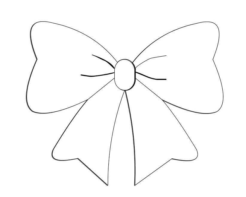 Stampabile fiocco per bambini da colorare