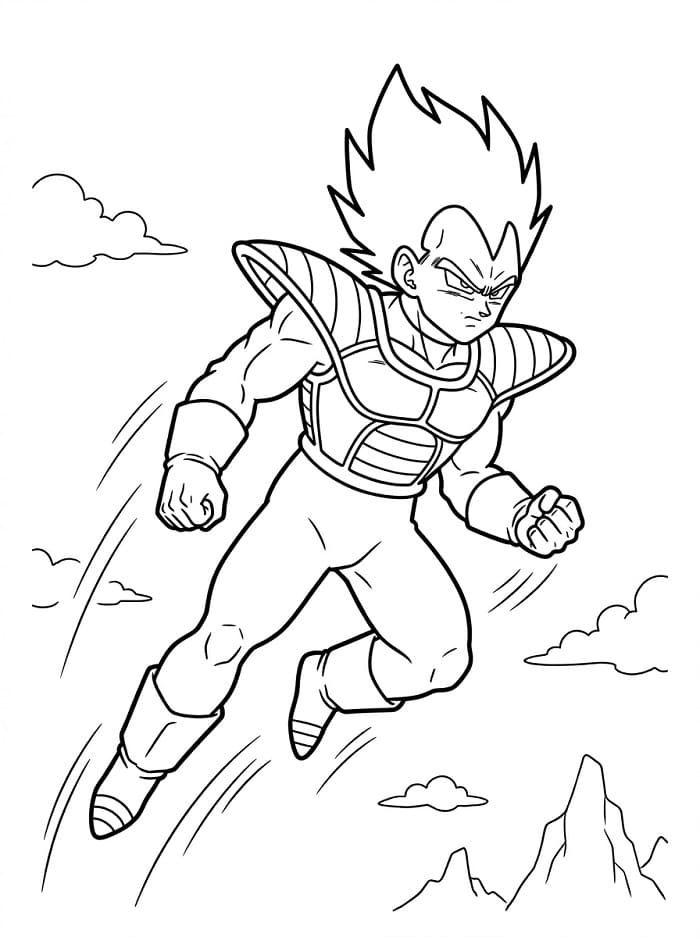 Super Saiyan Vegeta da colorare